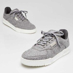 Louis Vuitton Grey Wool Low Top Sneaker Mens Size 6.5